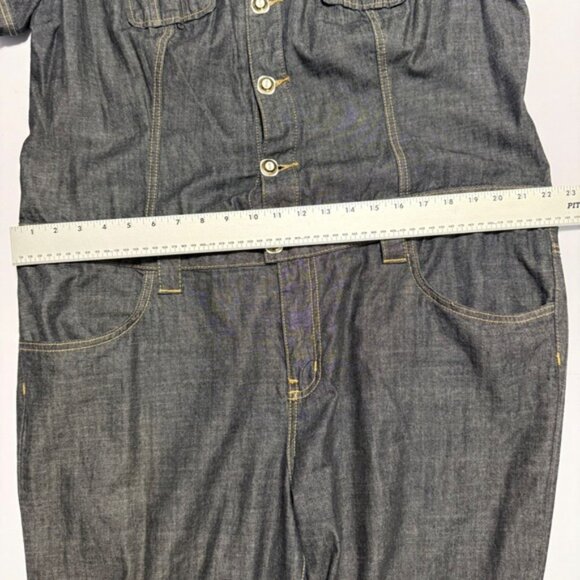 Baby Phat Womens Denim Jumpsuit Short Sleeve 100% Cotton Capri Length 18 Y2K - Picture 12 of 16
